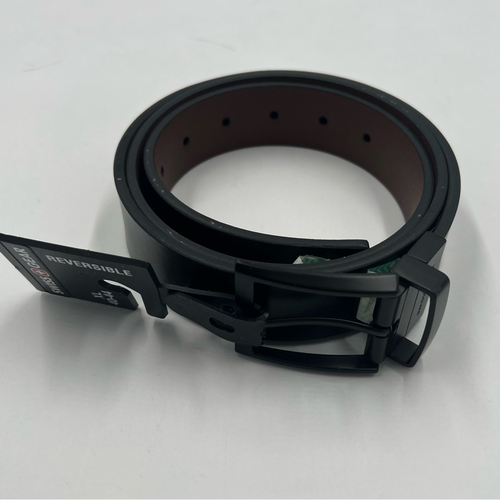 Men's Swiss Gear black/brown reversible belt sz XL 40-44. NWT‎